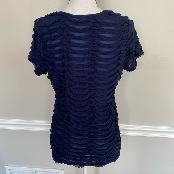 Georgia Rylie Ruffle Short Sleeve Top Size M - Picture 5 of 9